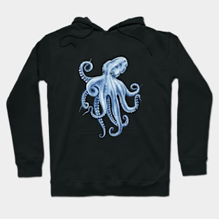 Blue octopus artwork Hoodie